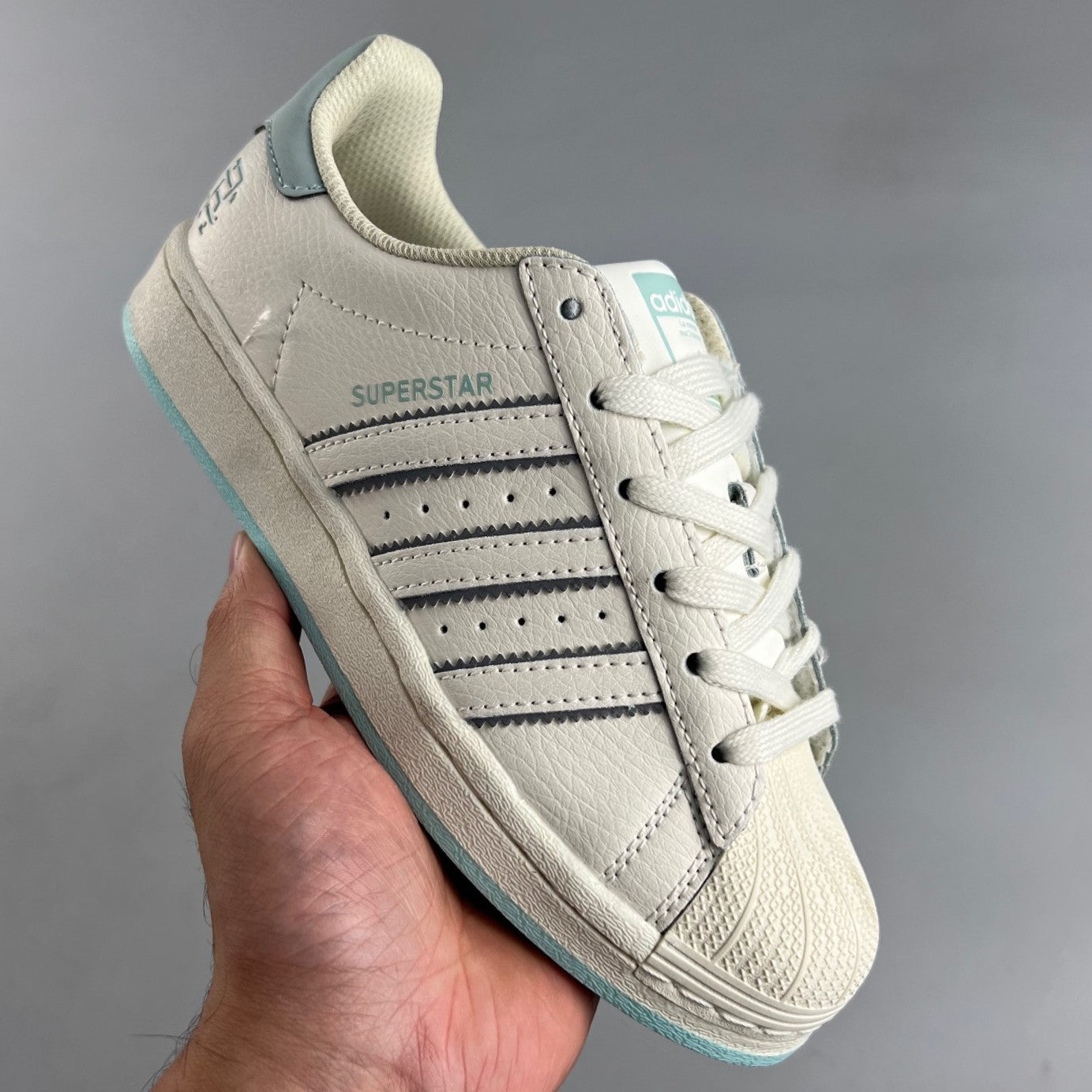 Adidas Originals Superstar | Beige/Sky Blue HL051051213