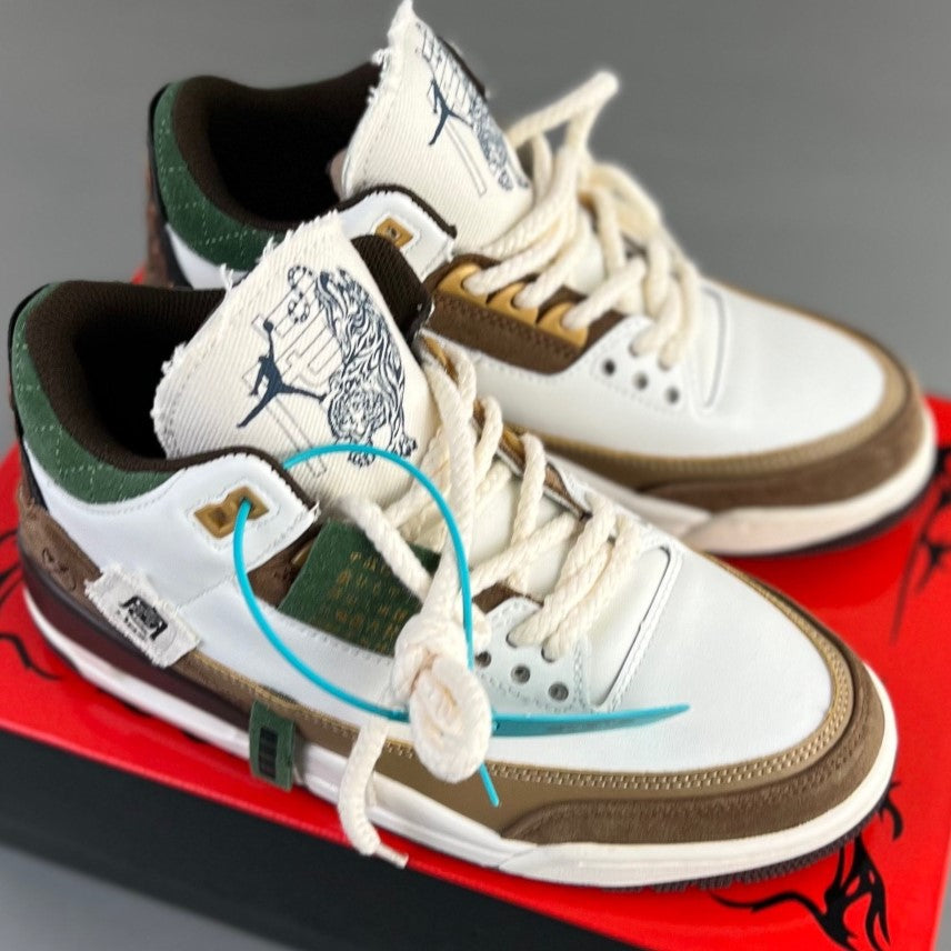 Air Jordan Retro 3 │Tiger White/Brown/Green HL221600811