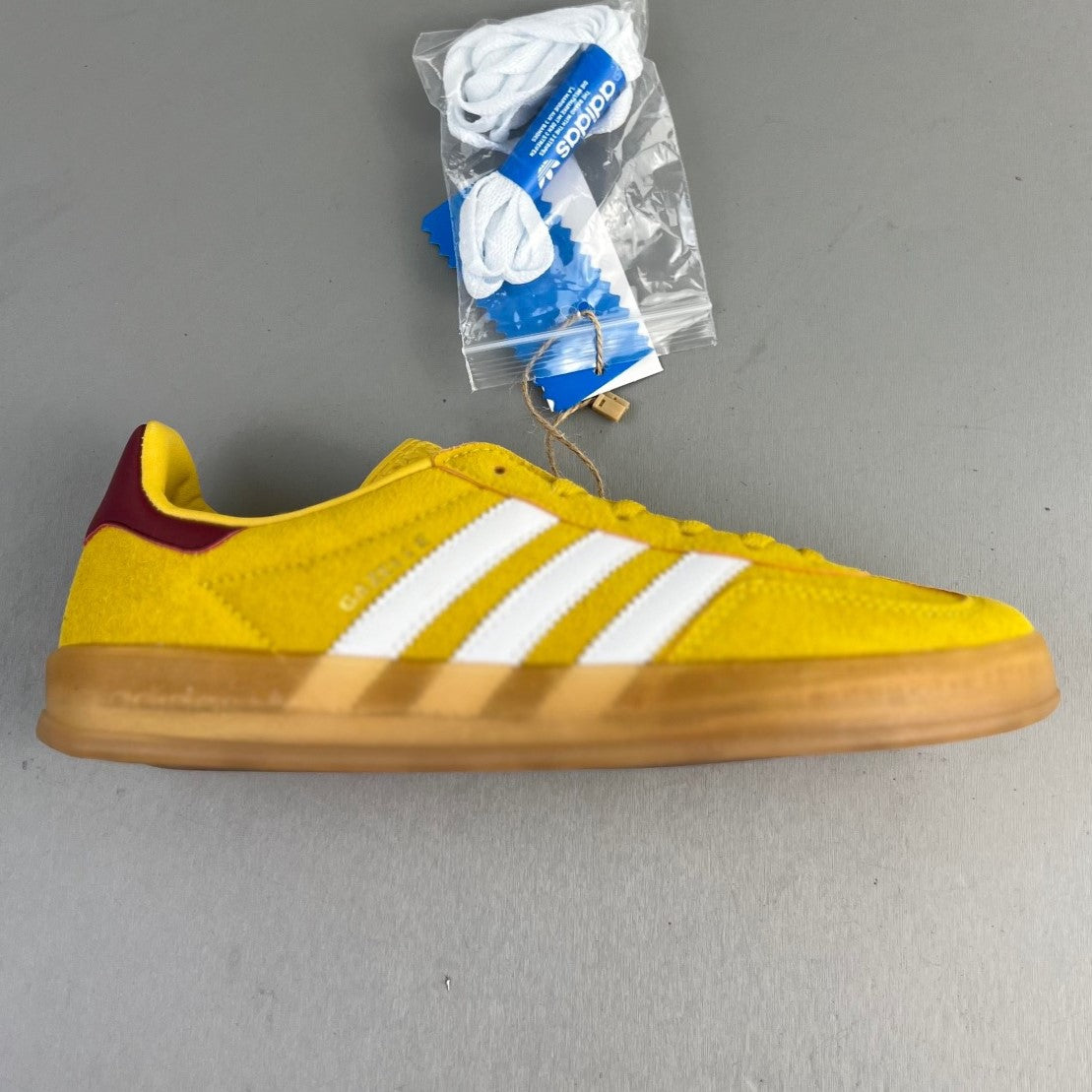 Adidas GAZELLE INDOOR │Bright Yellow Collegiate Burgundy 04HHLL120819