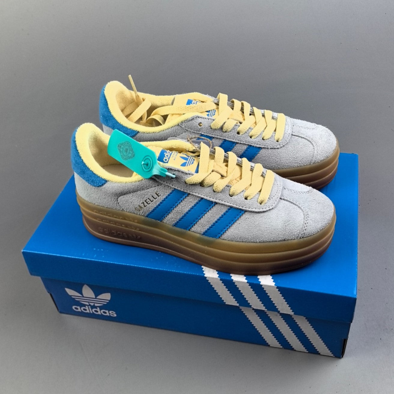 Adidas GAZELLE BOLD │Grey/Blue/Yellow HL261400520