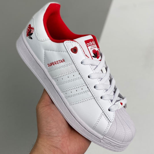 Adidas Originals  Superstar  | Valentine's Day White/Red 02CHLR12