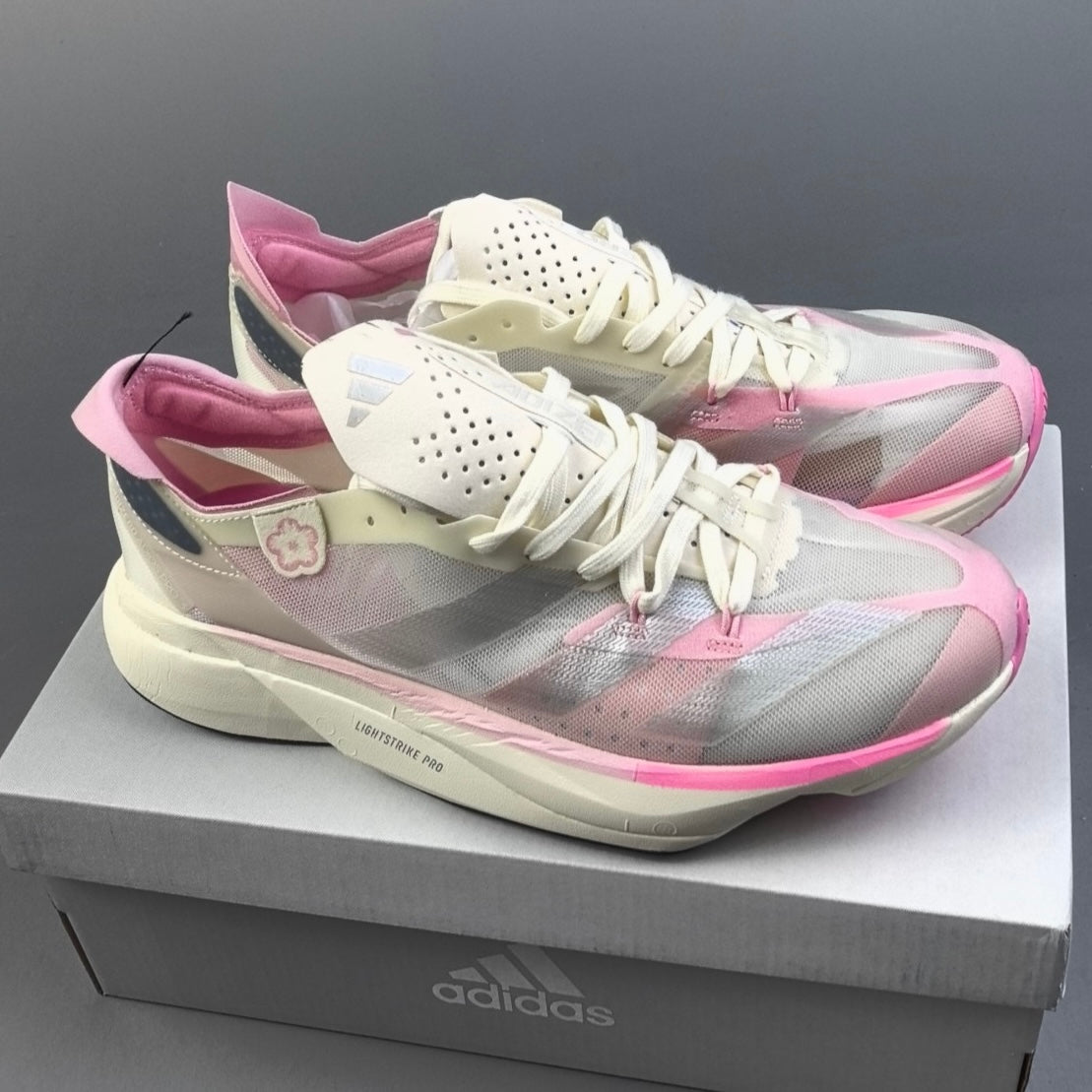 Adidas ADIZERO ADIOS PRO 3 |  Chalk White Silver Metallic Clear Pink HL111800427