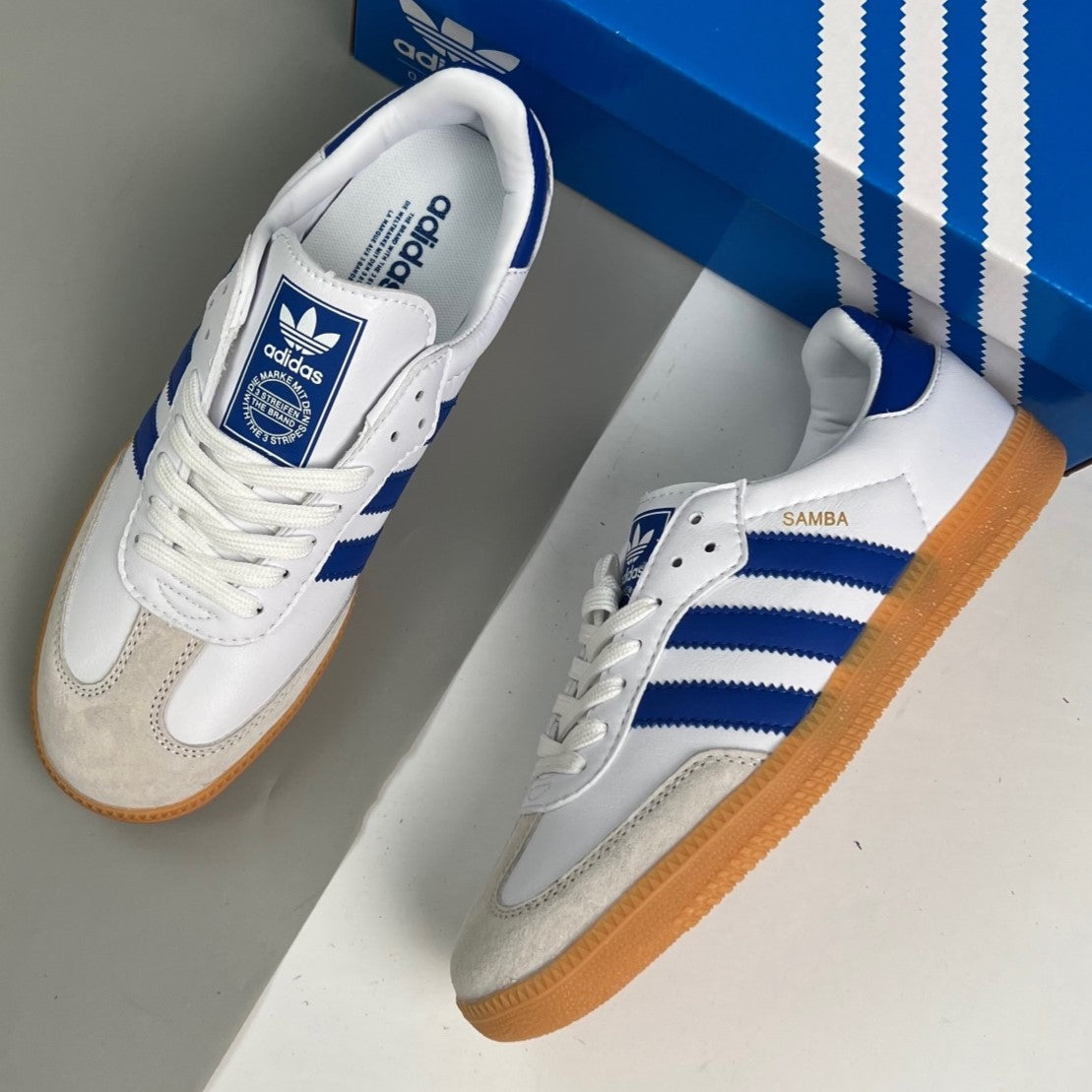 Adidas SAMBA OG | White/Blue 01CHLR12