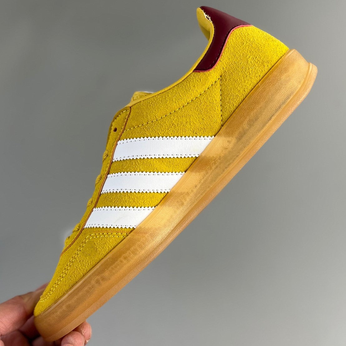 Adidas GAZELLE INDOOR │Bright Yellow Collegiate Burgundy 04HHLL120819