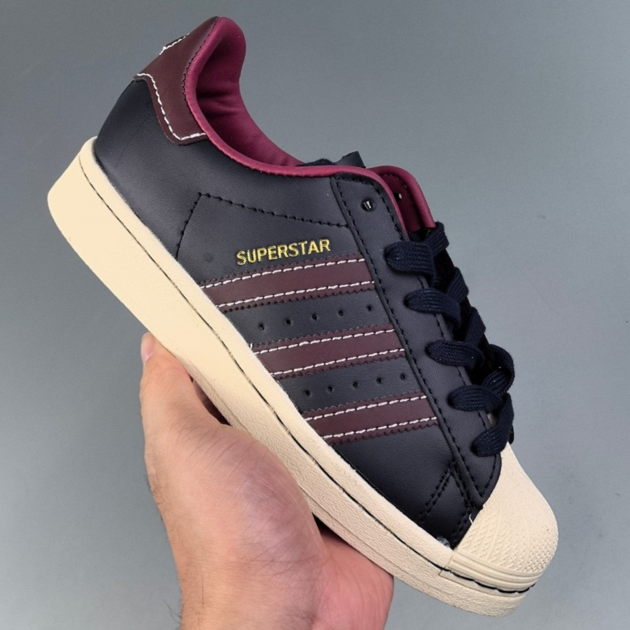 Adidas Originals  Superstar | Black/Wine Red HL401051224