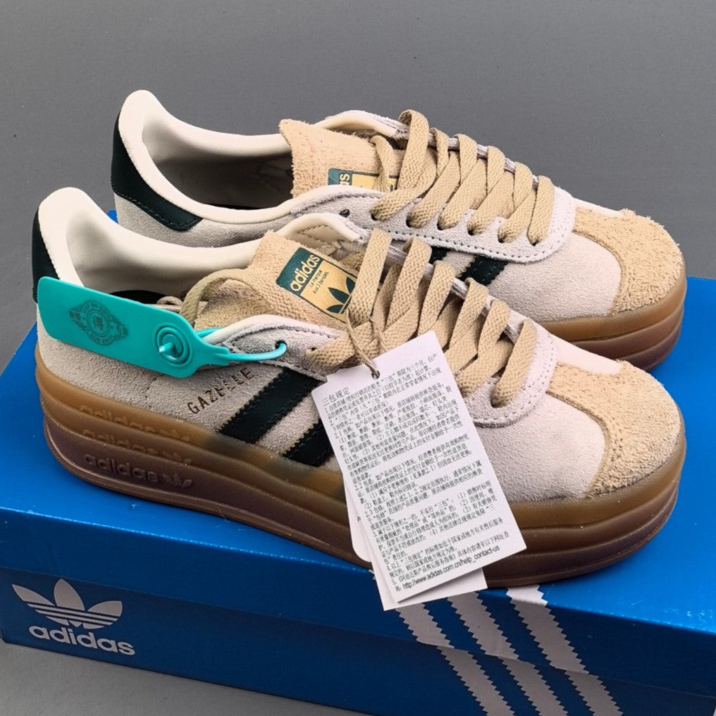 Adidas GAZELLE BOLD │Beige Collegiate Green HL261400403