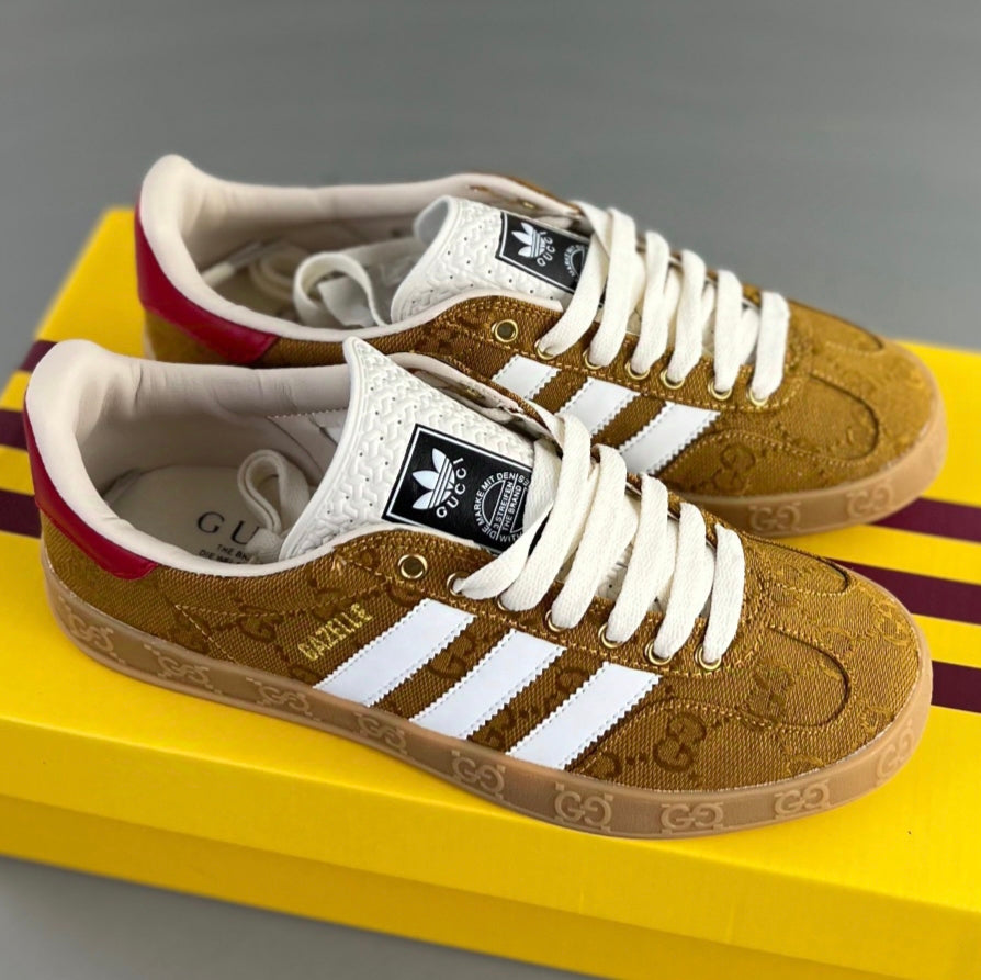 Adidas GAZELLE INDOOR │Gucci Beige Marrón HL481100710